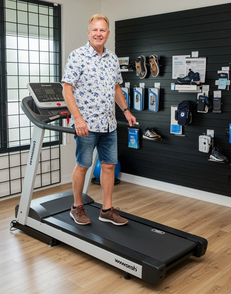 Lachende man door raamopening auto in bos